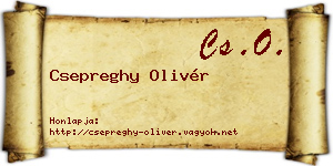 Csepreghy Olivér névjegykártya